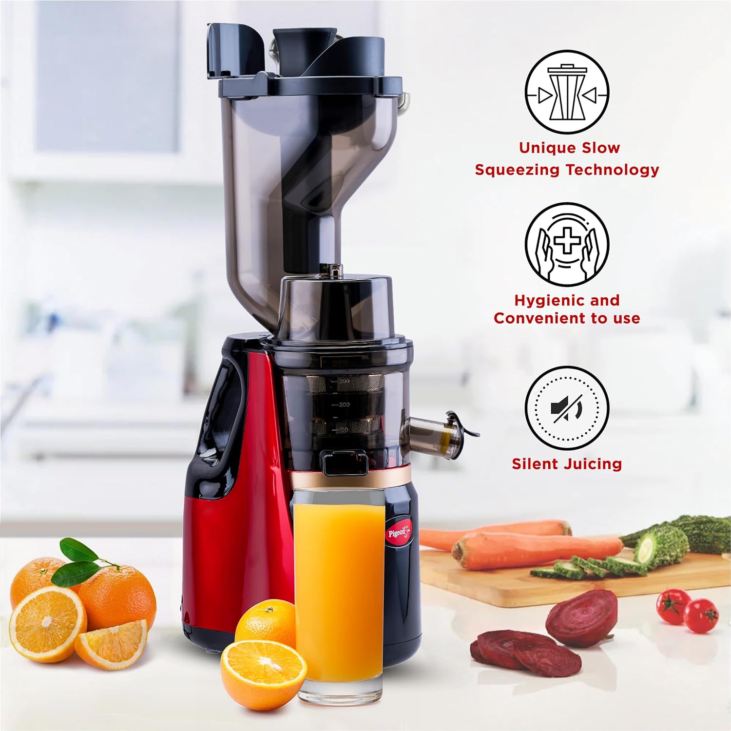 Pigeon Slow Cold Press Juicer 150 Watts (100% Copper Motor )