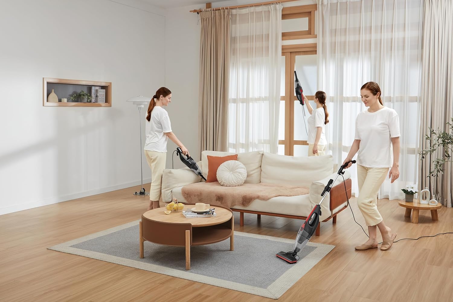 Midea T2 Upright Vacuum Cleaner |2-in 1 Handheld & Stick |600W,13.5 KPa Suction| Washable Filter |Bagless Design
