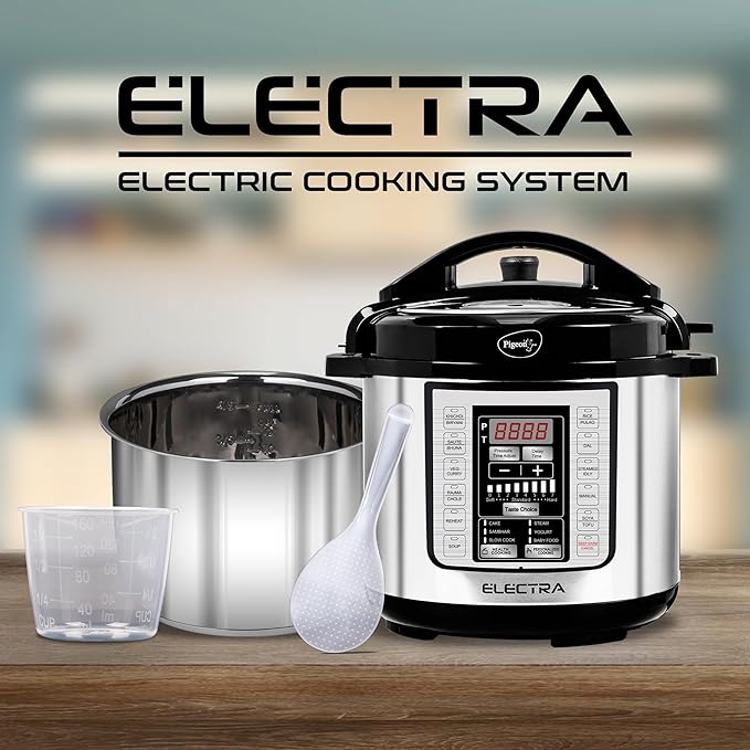 Pigeon By Stovekraft Electra Smart 3 Litre Electric Pressure Cooker with Digital Display