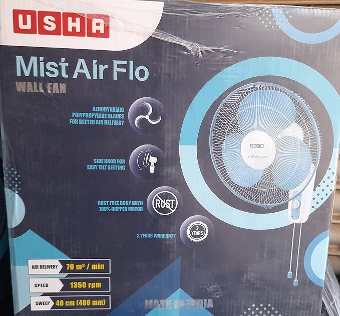 USHA Mist Air Flo 400mm Wall Fan
