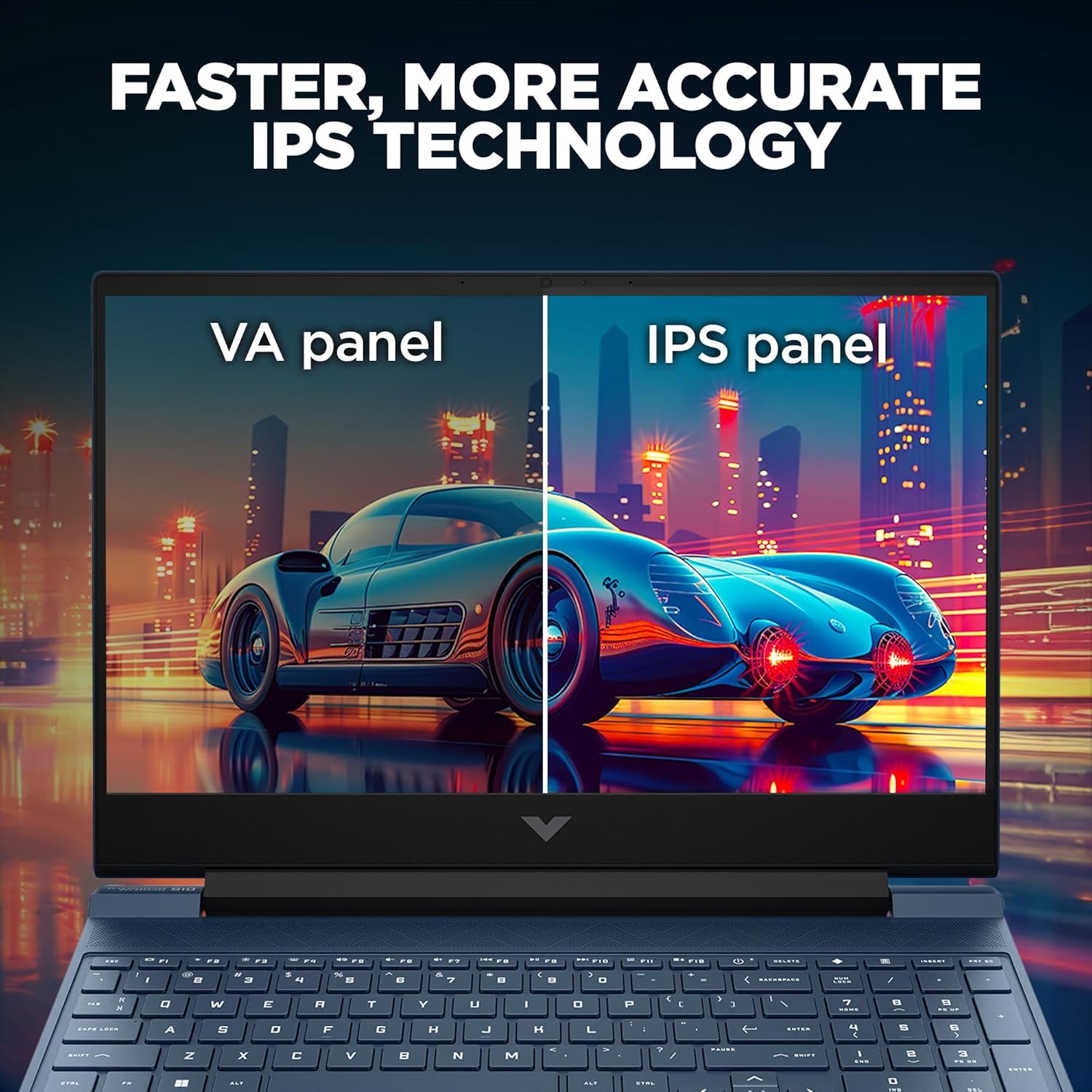 HP Victus, 12th Gen Intel Core i5-12450H, RTX 3050 (16GB DDR4, 512GB SSD) FHD, IPS, 144Hz, 15.6"/39.6cm, Win 11, Office 21, Blue, 2.3kg, fa1412tx, B&amp;O Audio, Backlit Gaming Laptop