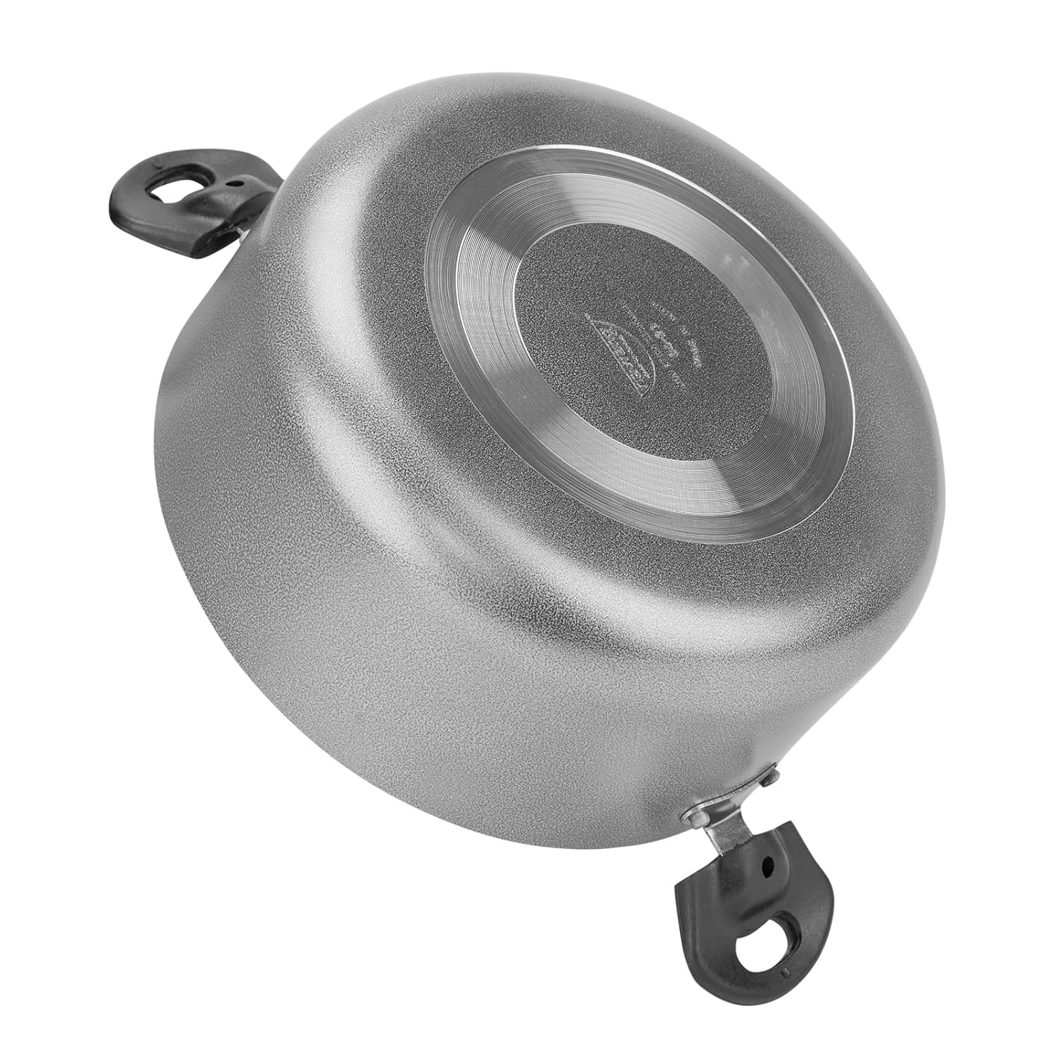 NAVRANG Nonstick Biryani &amp; Stew Pot – 7.7 Litre with Glass Lid | 28 cm Multipurpose Aluminum Cooking Handi | Non-Induction | Grey
