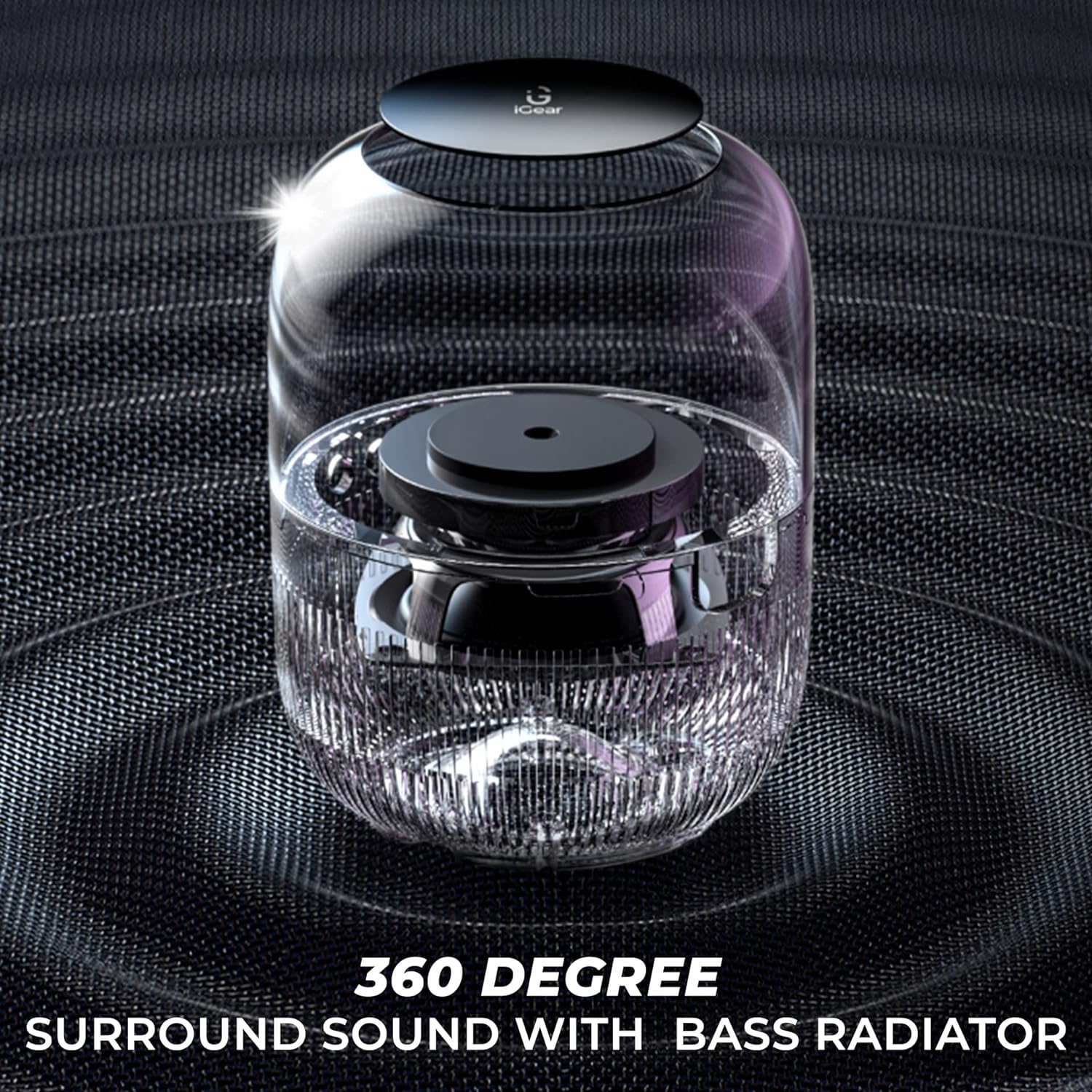 iGear Galaxy 10W Bluetooth Speaker with 360 Degree Surround Sound &amp; Bass Radiator