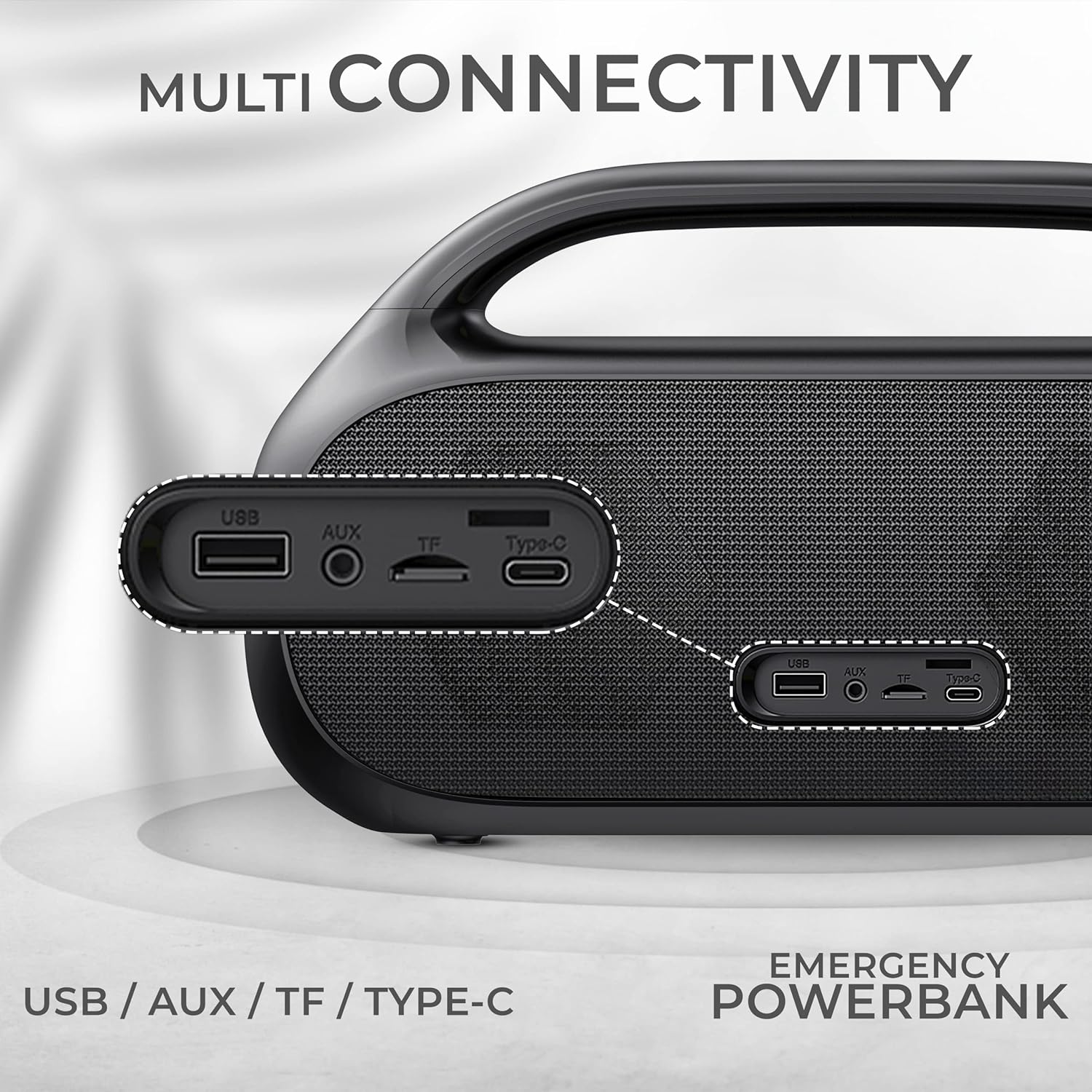 iGear Grape Portable Wireless Speaker with 70W Output, with Wireless Rechargeable MIC