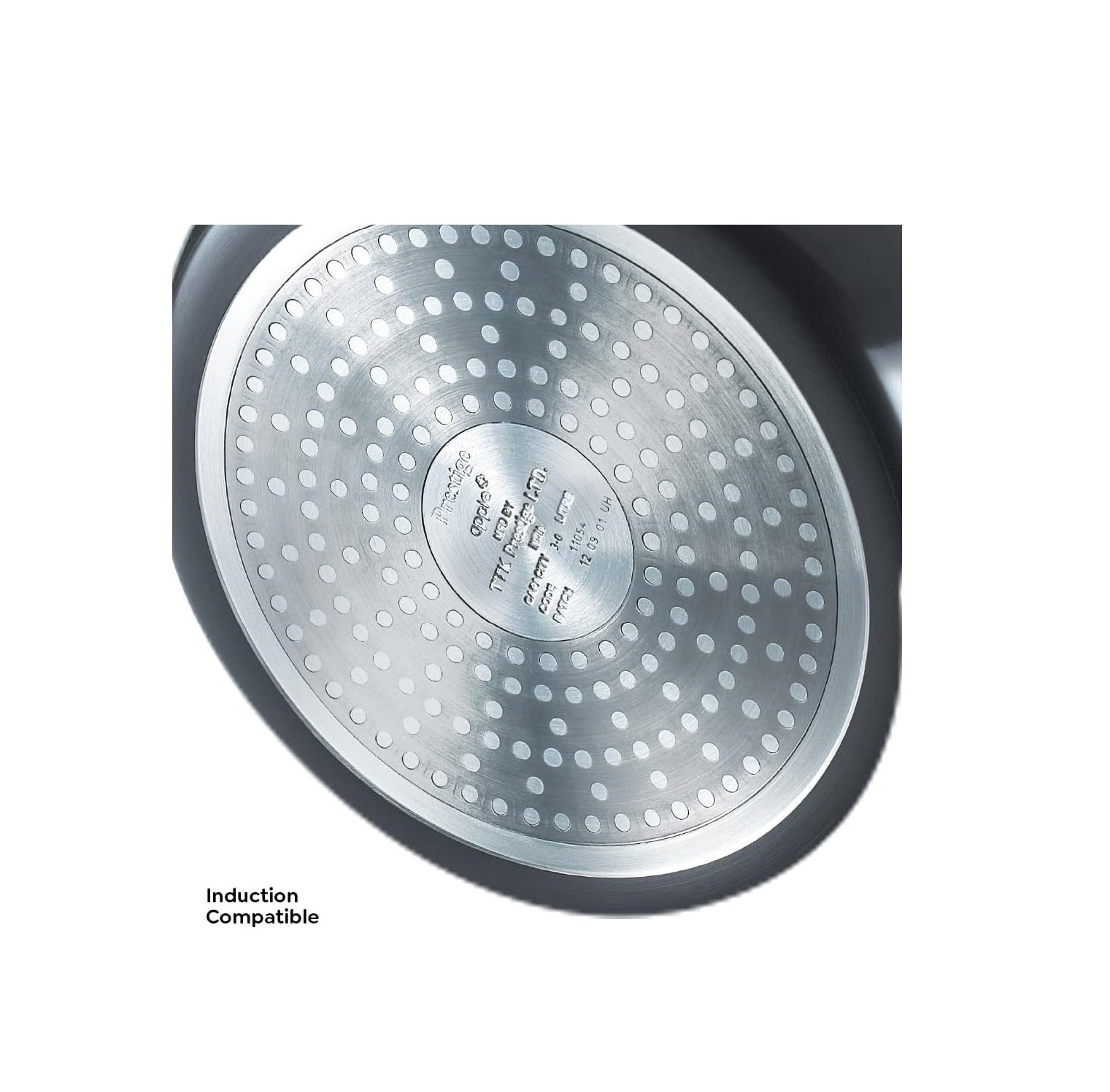 Prestige Aluminium Hard Anodised Fry Pan, 20cm (Black)