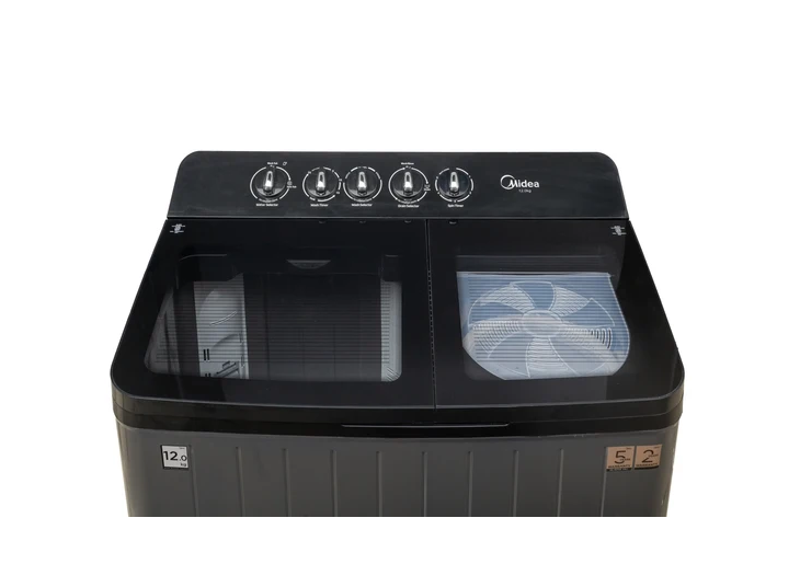 Midea Twin Tub 12 Kg  Semi Automatic Washing Machine  (MWMSA120GDX)