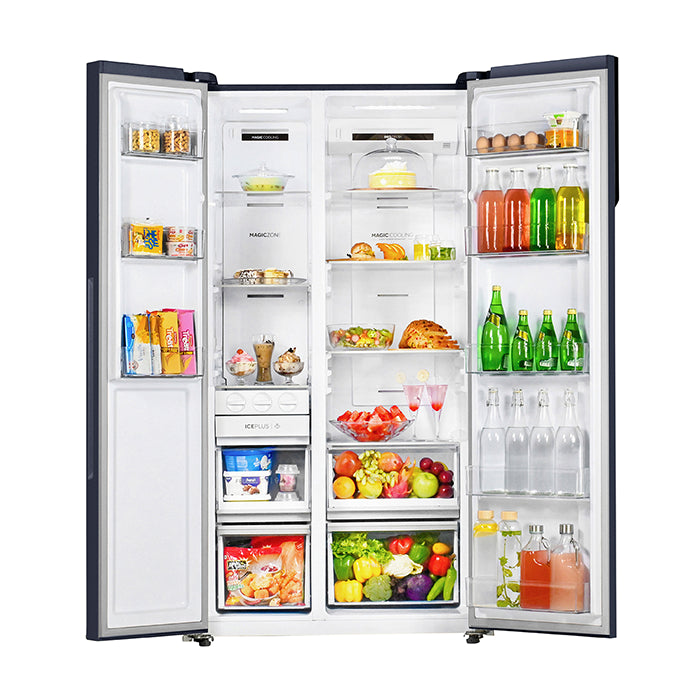 Haier 602L, Stabilizer Free Operation, WiFi Enabled, 2 Door Side by side Refrigerator HRS-682GKU1