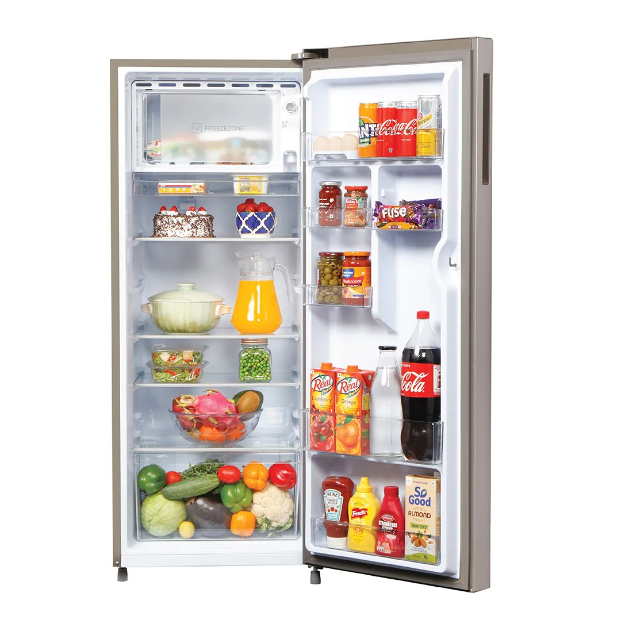 Haier 190 L, 3 Star, Inox Steel Finish Direct Cool Single Door Refrigerator(HRD-2103BIS-P)