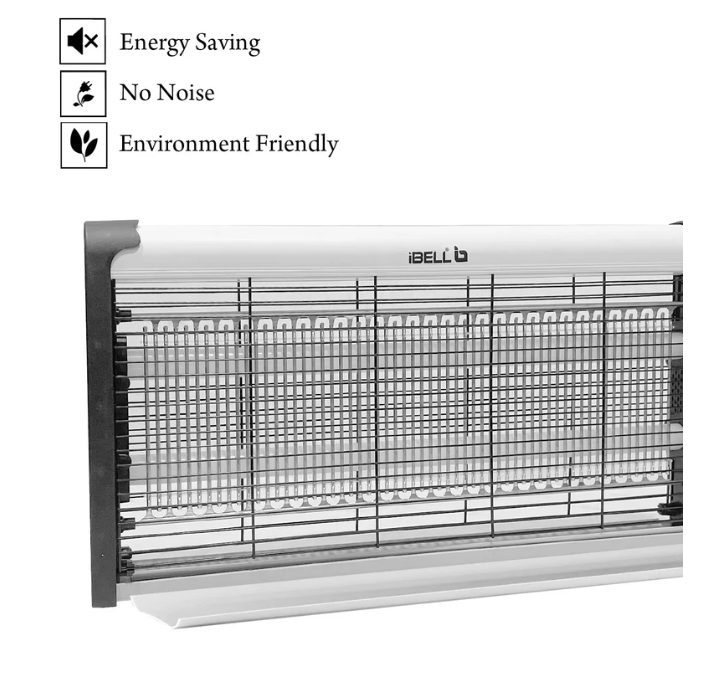 IBELL 202IK Insect Killer Machine 40W Bug Zapper, Energy Saving, Aluminium Body & UV Bulbs, Fly Catcher for Home, Hotels & Offices, Insect Control (Grey)