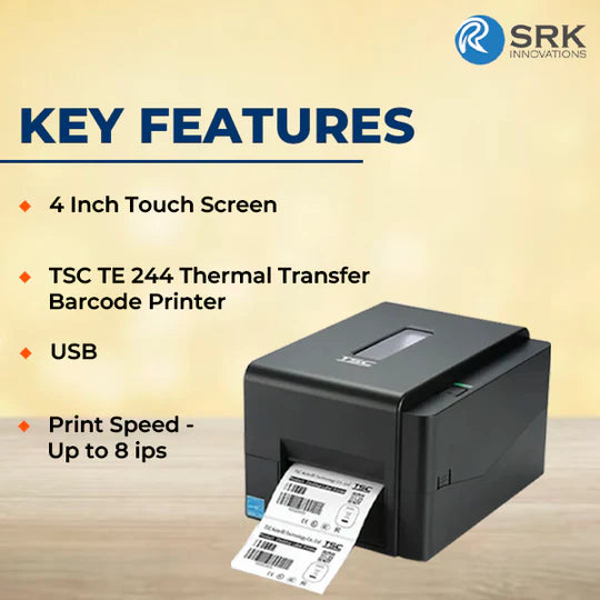 Thermal Transfer Barcode Printer | 4 inch | 203 dpi | USB | 2 Year Warranty(TSC TE 244)