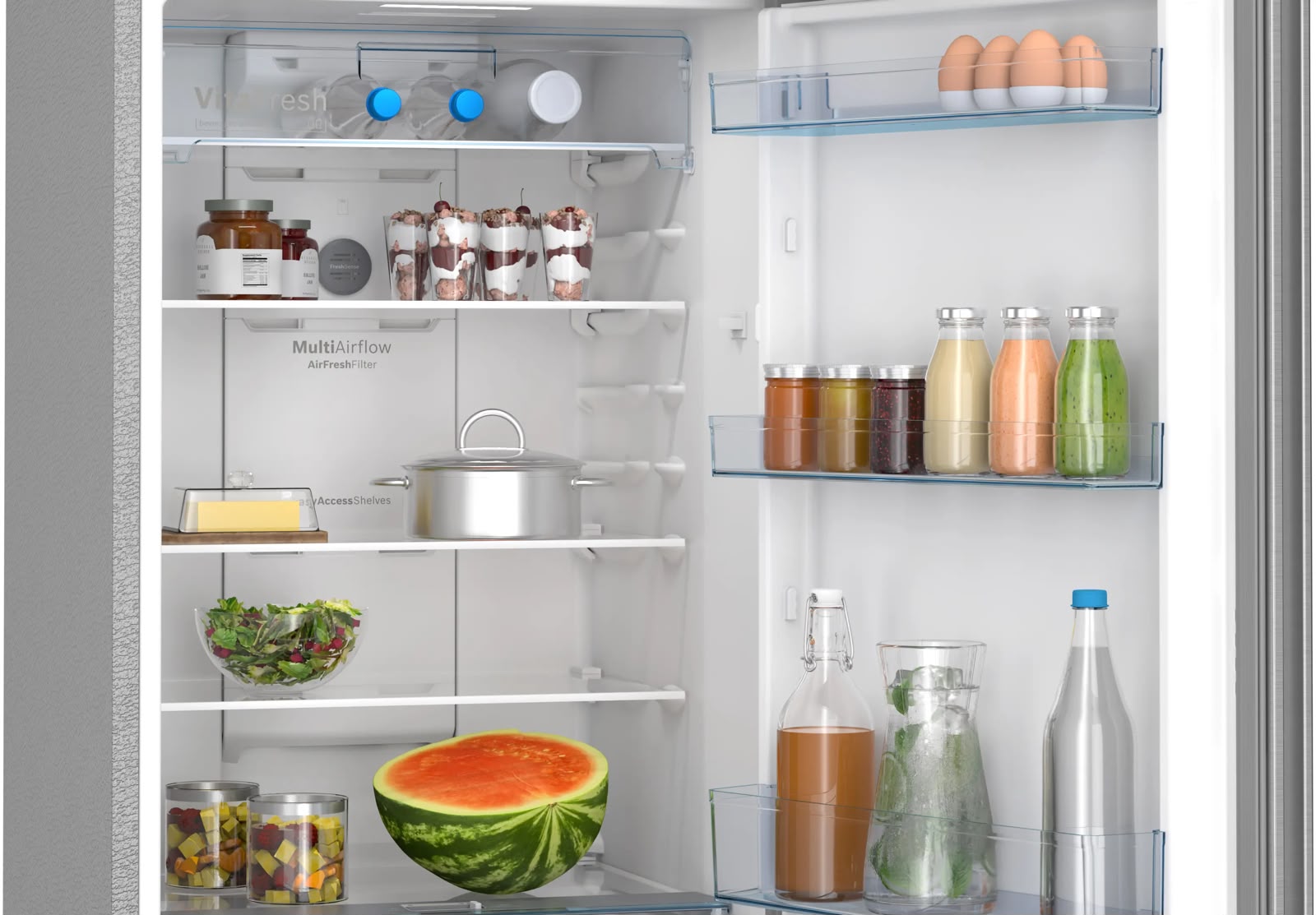 Bosch 334 L Frost Free Double Door Refrigerator, CTC35S22VI, Fine Steel