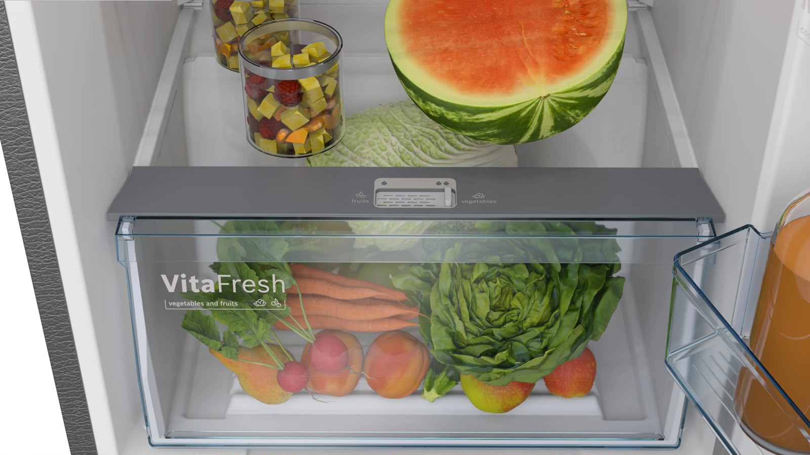 Bosch 334 L Frost Free Double Door Refrigerator, CTC35S22VI, Fine Steel