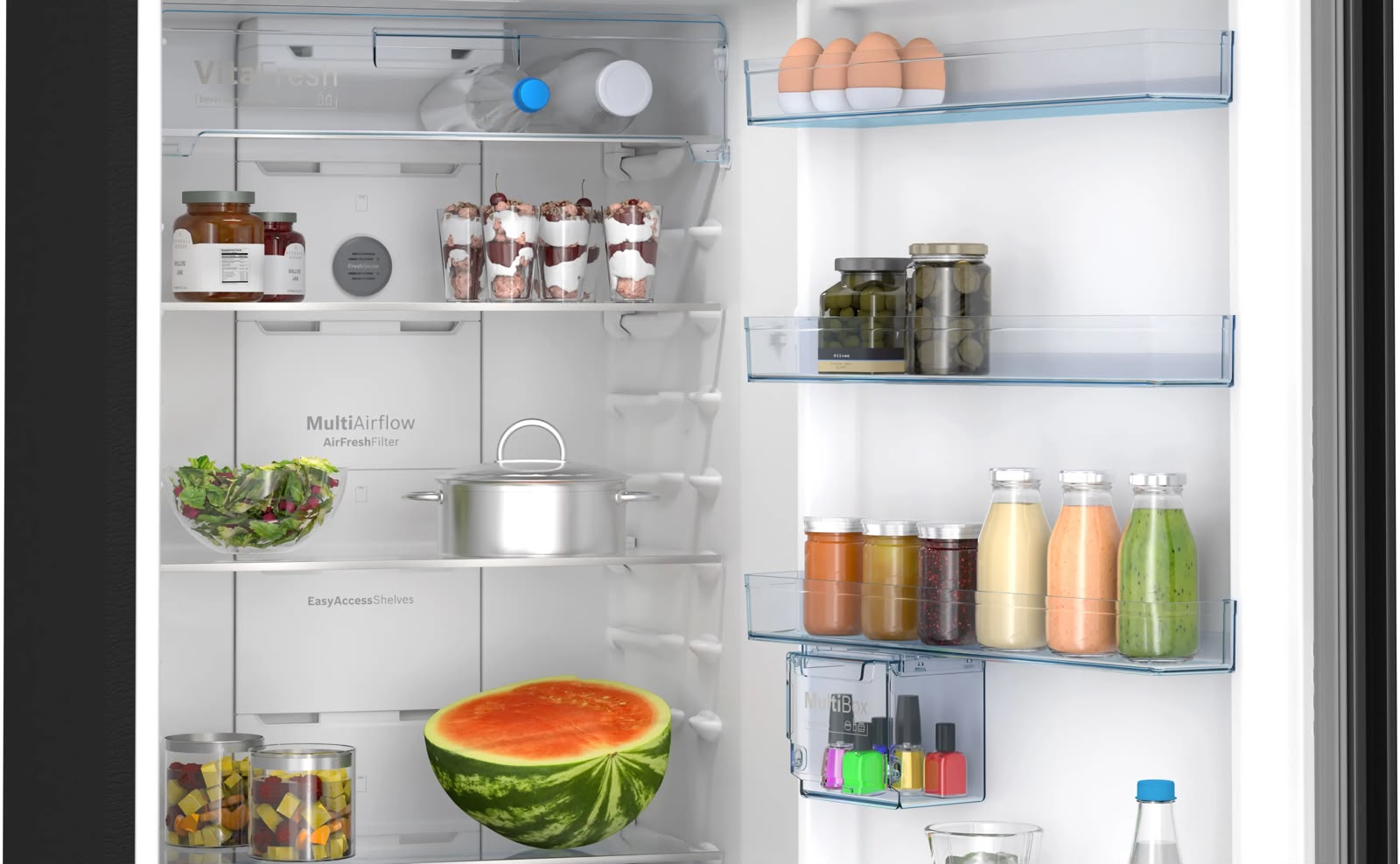 Bosch Series 4 Double Door Refrigerator, 385 L, Frost Free, Inverter Compressor, Total No Frost, Graphite, 187 x 67 cm (CTN39S31VI)