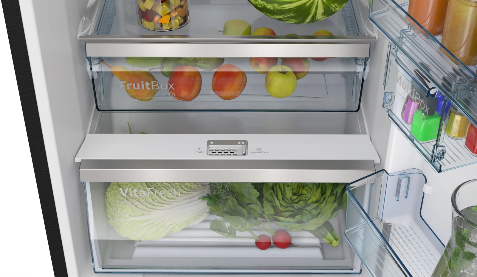 Bosch Series 4 Double Door Refrigerator, 385 L, Frost Free, Inverter Compressor, Total No Frost, Graphite, 187 x 67 cm (CTN39S31VI)