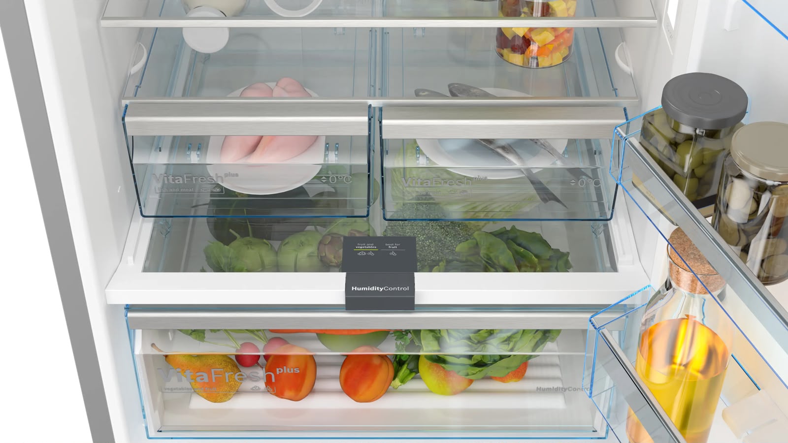 Bosch 508L 2 Star Inverter Frost Free Bottom Freezer Refrigerator (KGN56LB42I, Digital Display, Super Freeze, 80min Convert, Black Glass Door, VitaFresh, MultiAirflow, Home Connect)