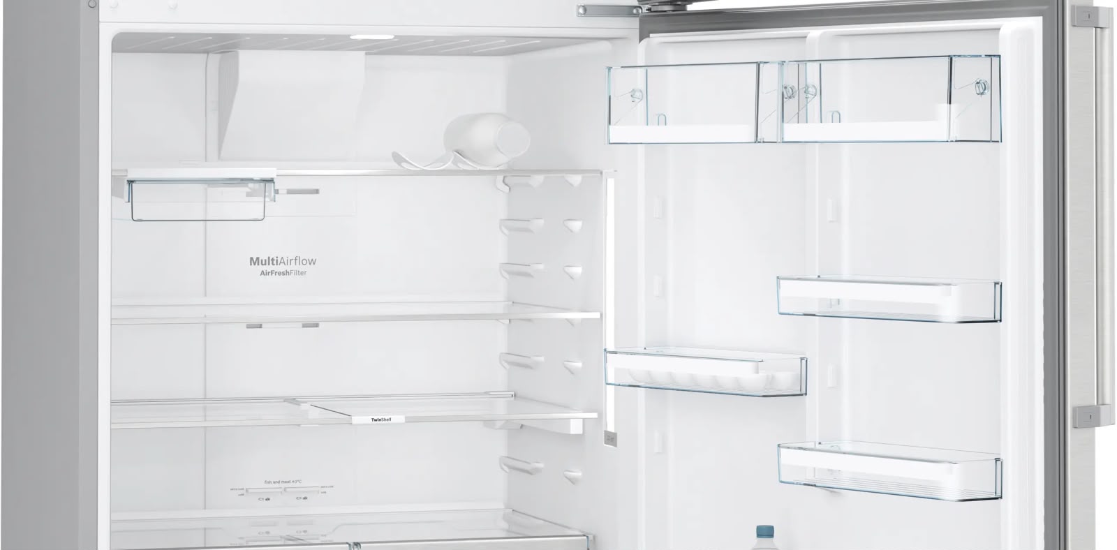 Bosch 641L, 1 Star, Frost Free Inverter Double Door Refrigerator, XXL Space, VitaFresh Plus Technology, Digital Display Panel,Fat Boy series, Steel Finish (2026 Model) KDN86AID0I
