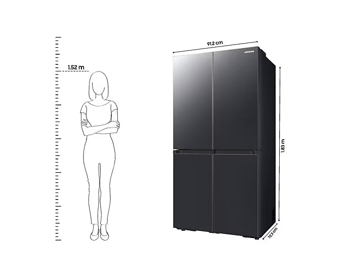 650 L 4 Door Convertible French Door Refrigerator RF65DG90BDSG