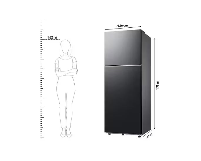 330 L Bespoke AI Double Door Refrigerator RT34DG5A2BBX