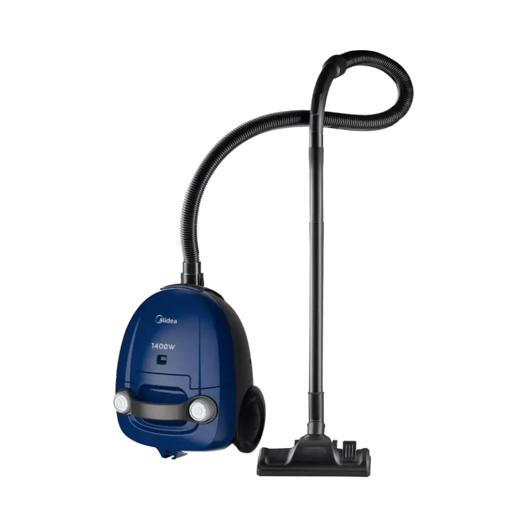 Midea 11S 1400W Blue Bagged Canister Vacuum Cleaner with Dustbag Full Indicator, M11SINBL
