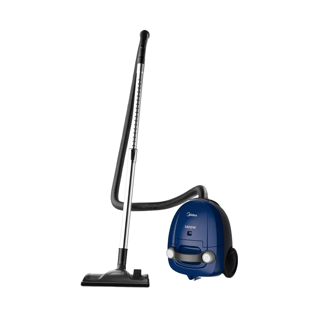 Midea 11S 1400W Blue Bagged Canister Vacuum Cleaner with Dustbag Full Indicator, M11SINBL
