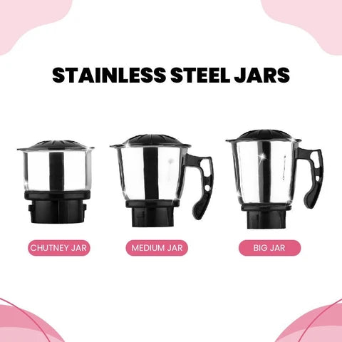 Greenchef 1HP 3 Jar Mixer Grinder
