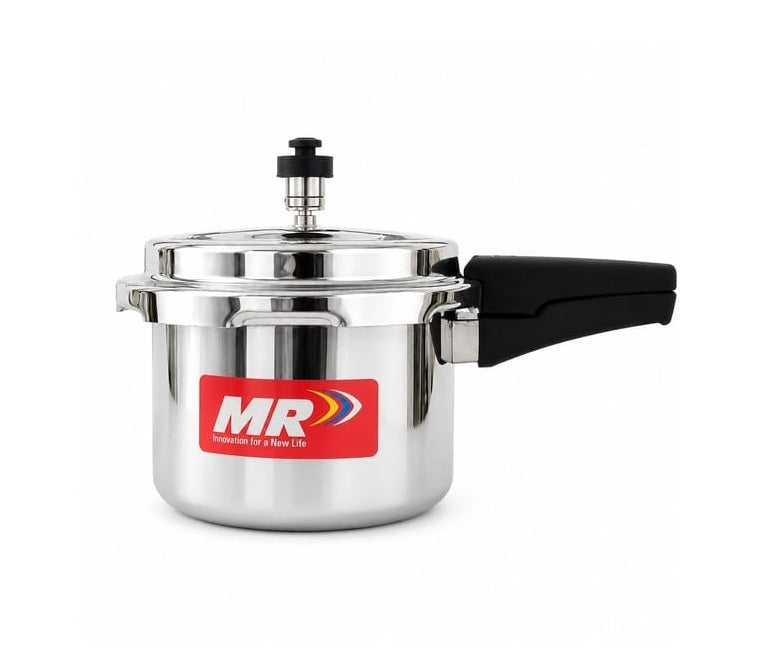 MR 3 Litre Aluminium Gas Stovetop Pressure Cooker (Silver)