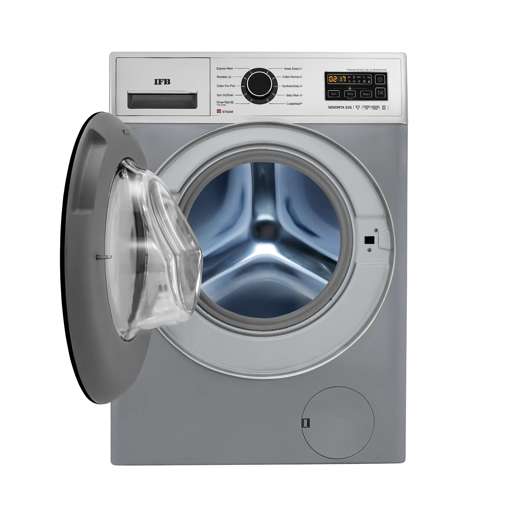 IFB Senorita SXS 6510 Front Load Washing Machine 6.5 kg | 1000 rpm | Silver