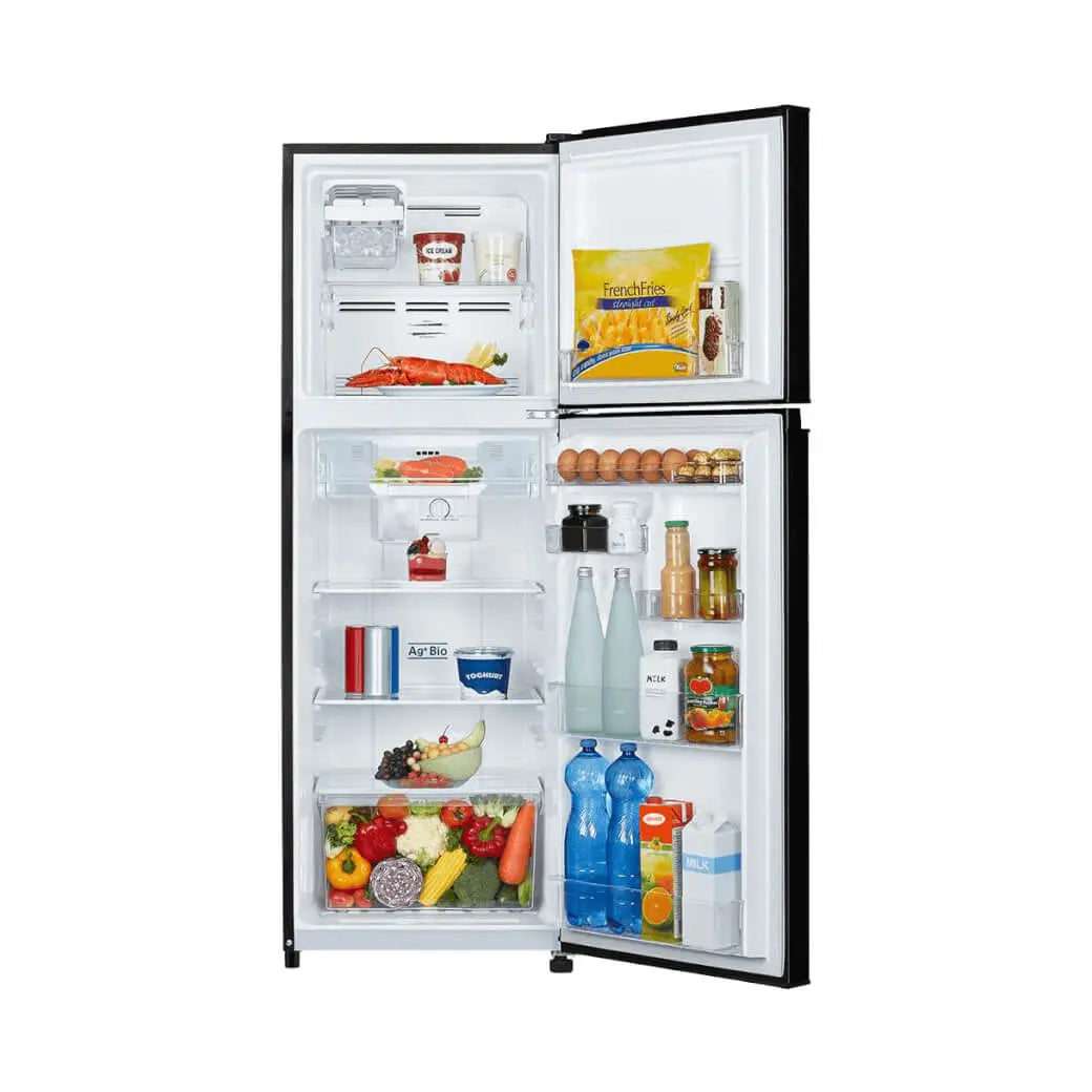 233L 2 Star Double Door Refrigerator Black Uni Glass Finish (GR-RT303WE-PMI(UK))