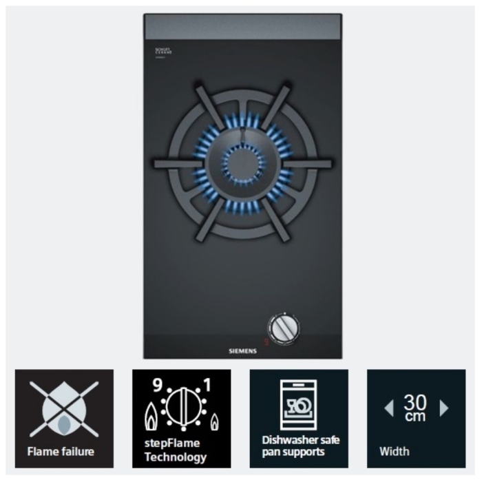 Siemens 30 cm 1 Burner Hob iQ700 Series (ER3A6AD70I)