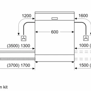 Siemens 16 Place Free-standing Dishwasher 60 cm Brushed steel Anti-fingerprint iQ500 (SN25HI00MI)
