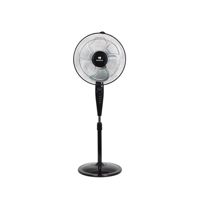 HAVELLS TRENDY METTALLIC 400 MM PEDESTAL FAN (BLACK)
