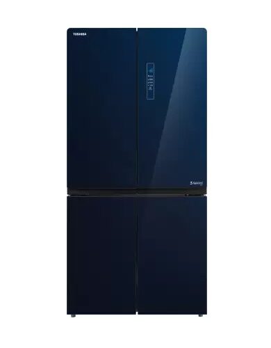 200000-1 TOSHIBA 650 L Frost Free French Door Bottom Mount Convertible Refrigerator(GR-RF646WE-PGI(24), Blue Glass)