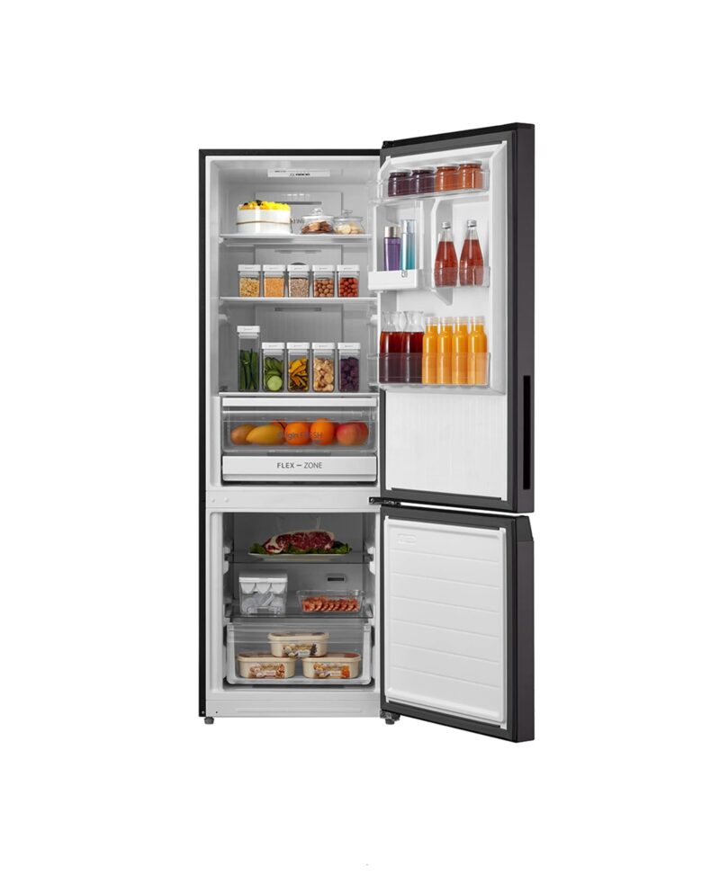 3000000 Toshiba 349L 2 Star Frost Free Inverter Double Door Refrigirator Bottom Freezer(GR-RB423WE-PMI(37), Satin Grey)