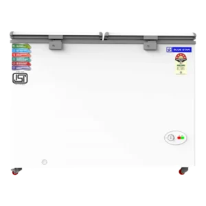Blue Star 300 L Double Door Standard Deep Freezer  (White, Grey, CF5-330NEYW 2024 Model, 5 Star)