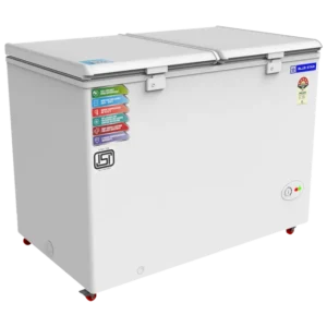 Blue Star 300 L Double Door Standard Deep Freezer  (White, Grey, CF5-330NEYW 2024 Model, 5 Star)