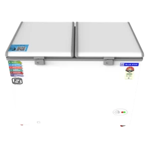 Blue Star 300 L Double Door Standard Deep Freezer  (White, Grey, CF5-330NEYW 2024 Model, 5 Star)