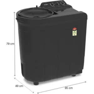 Whirlpool 7.5 kg Semi Automatic Washing Machine, Grey Dazzle (30273)