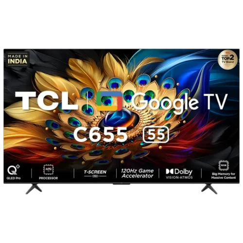 TCL C Series (55 inch) QLED 4K Ultra HD Google TV with Dolby Vision(55C655)
