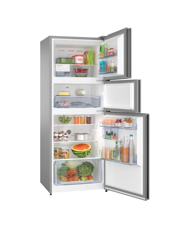 Bosch MaxFlex Convert 332L Inverter Frost Free Triple Door Refrigerator (CMC33K05NI, Black Steel)