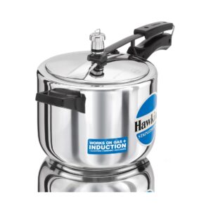 Hawkins 5 Litre Pressure Cooker, Stainless Steel Inner Lid Cooker, Induction Cooker, Silver (Hss50), 5 Liter