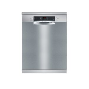 Bosch 13 Place Settings, Free Standing Dishwasher, extra dry and hygienic wash (SMS66GI01I, Silver Inox)