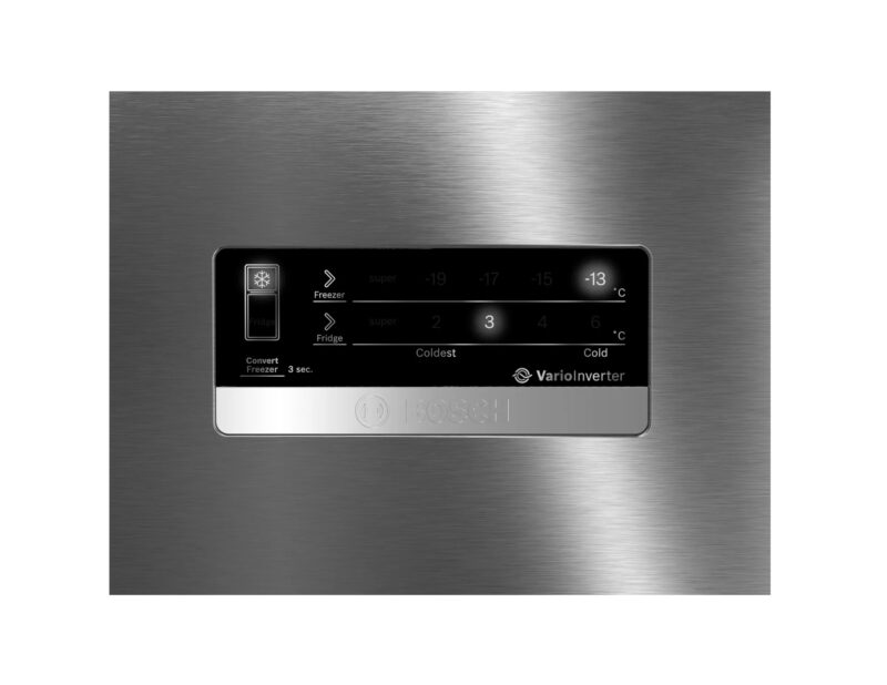 BOSCH 368 Litres 3 Star Frost Free Double Door Refrigerator(CTC39K03NI, Smoky Steel)