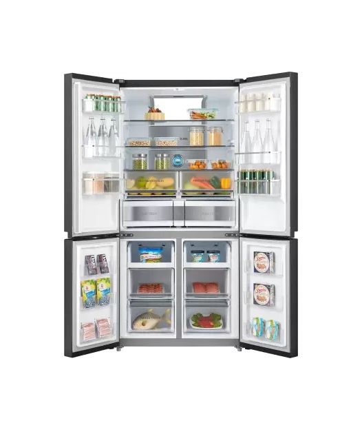 TOSHIBA 650 L Frost Free French Door Bottom Mount Convertible Refrigerator(GR-RF646WE-PGI(24), Blue Glass)