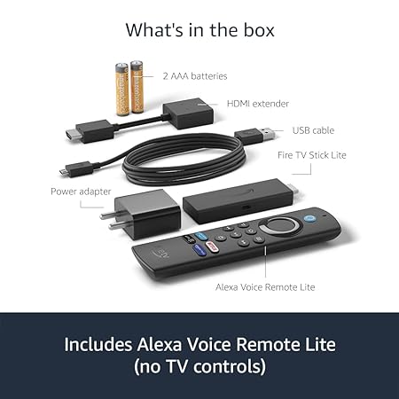 Fire TV Stick Lite with all-new Alexa Voice Remote Lite