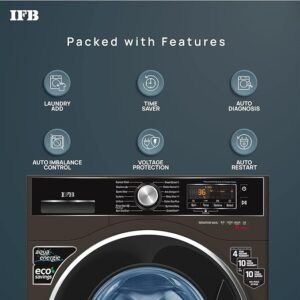 IFB 8 Kg 5 Star Front Load Washing Machine 2X Power Steam (SENATOR MXS 8012, Mocha, In-built Heater