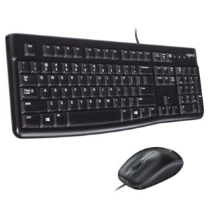 Logitech MK120 Wired USB Keyboard and Mouse Set for Windows