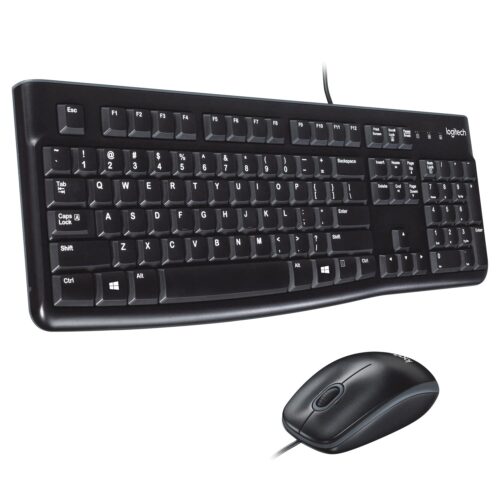 Logitech MK120 Wired USB Keyboard and Mouse Set for Windows