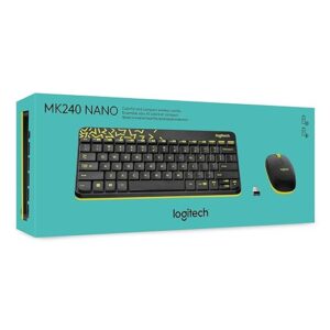 Logitech MK240 Nano Wireless USB Keyboard and Mouse Set