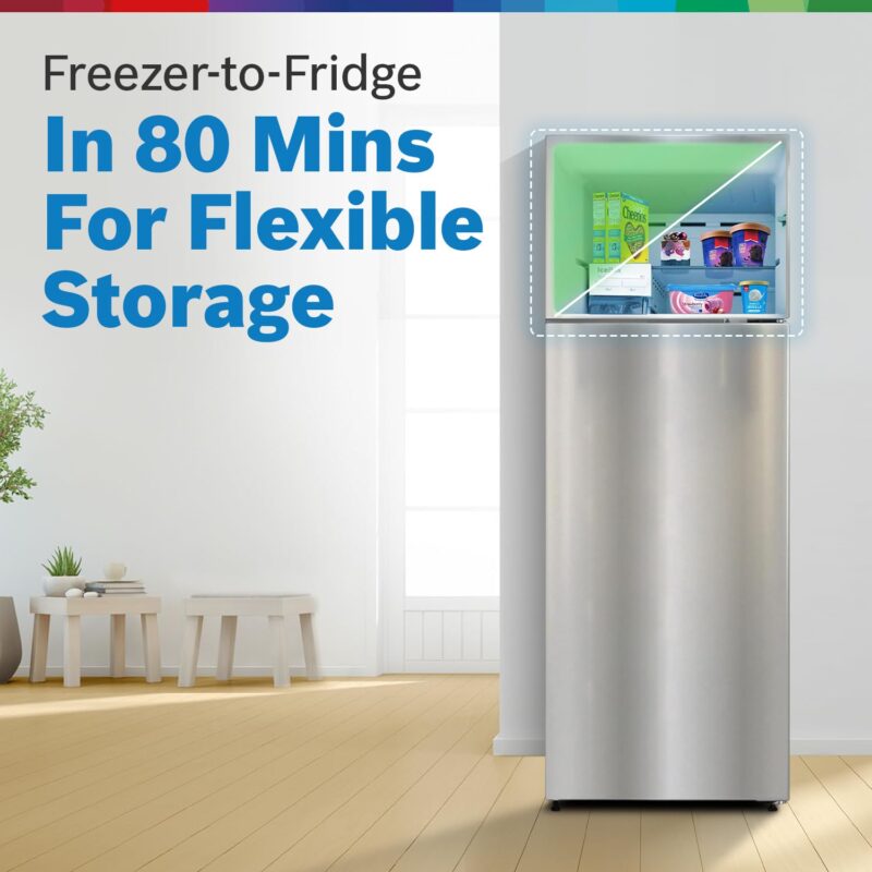 Bosch 243L 3 Star Frost Free Refrigerator, Convertible(CTC27S031I, Silver Inox))