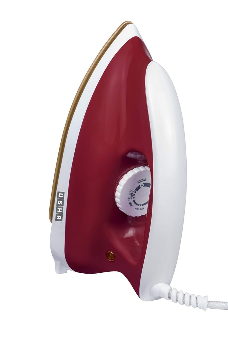 USHA EI Goliath Heavy Weight 1200-Watt Dry Iron, 1.8 Kg(Red), 1200 Watt